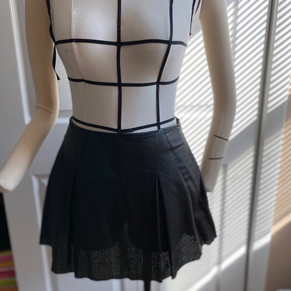 BCBGeneration Black Mesh Tennis Skirt - Picture 3 of 4